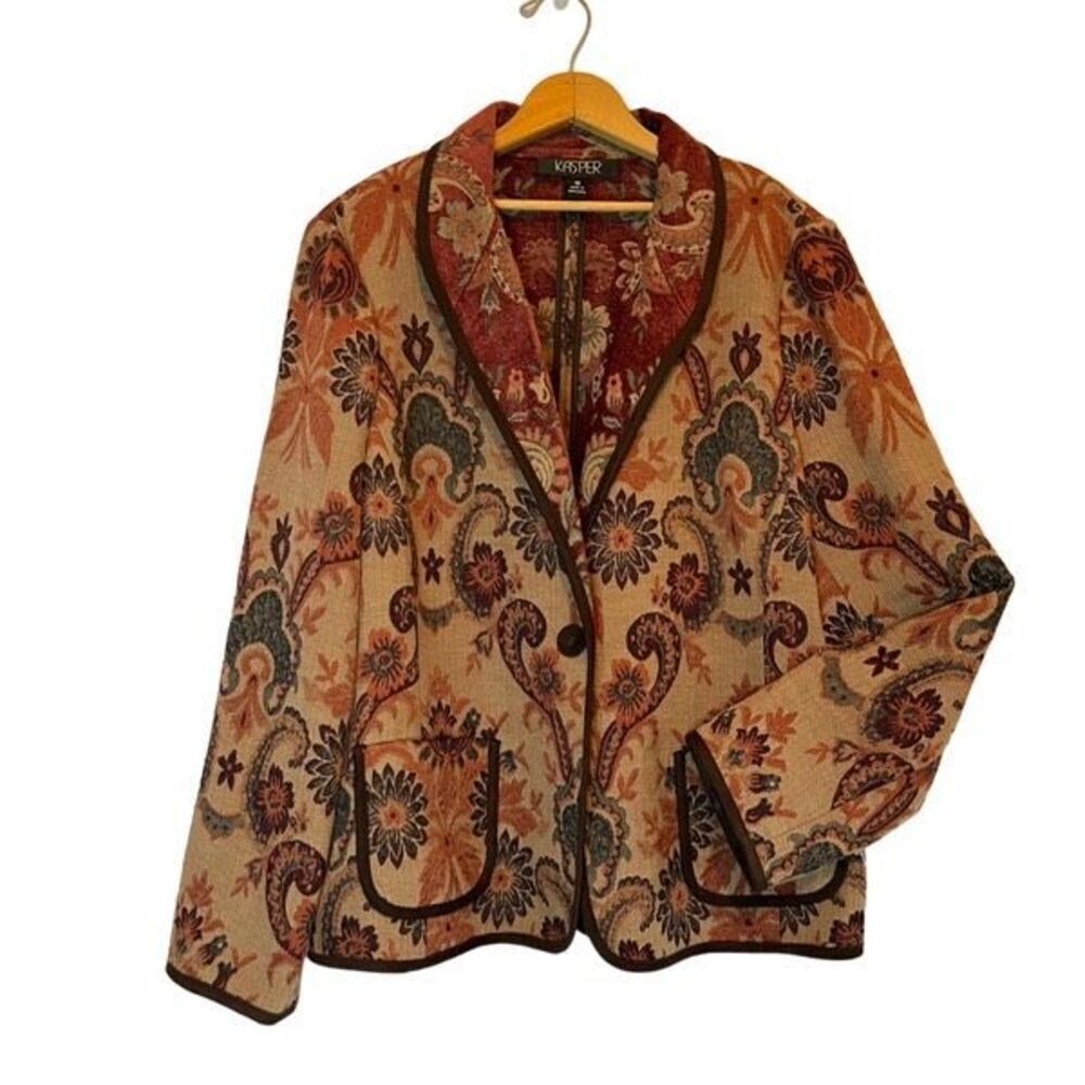 Vintage Kasper paisley tapestry jacket